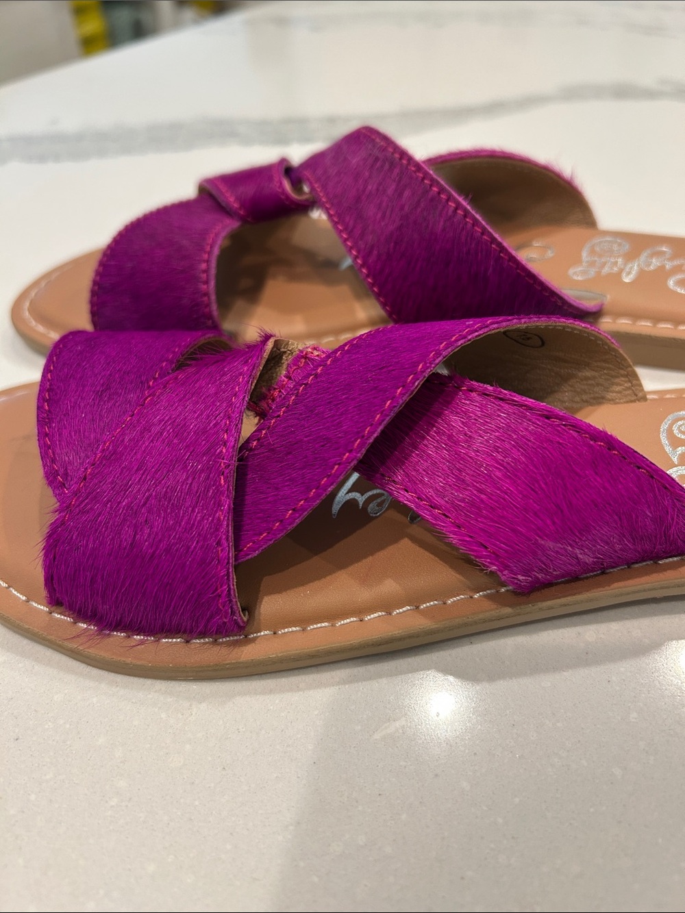 naughty monkey Fuchsia Crisscross Slide Sandals - Picture 3 of 3